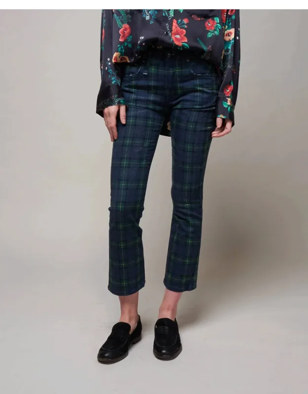Kick Fit Jeans In Printed Tartan