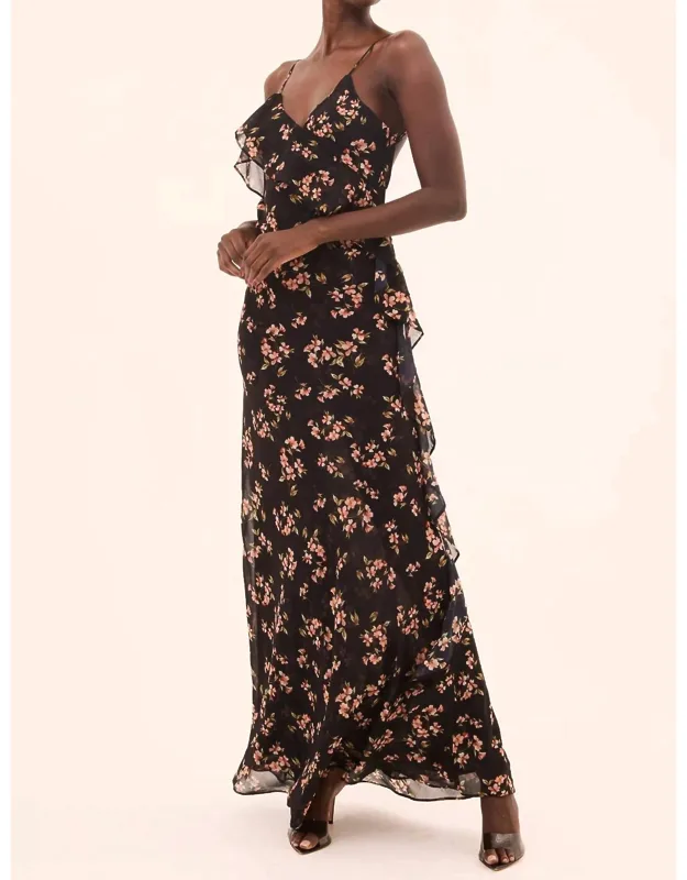 Gillian Maxi Dress With Spaghetti Straps And A-line Silhouette