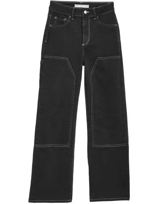 Double Knee Wide Straight Pants
