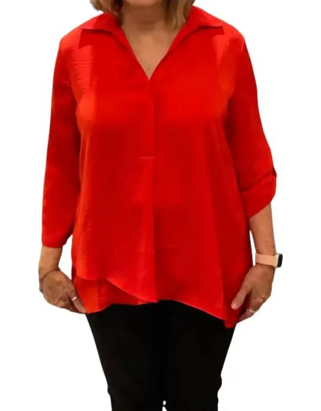 Airflow Crossover Layered Blouse