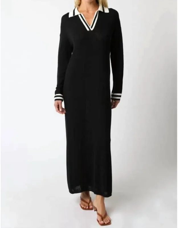 Collared Sweater Maxi Dress