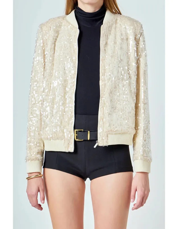 Sequins Bomber Jacket