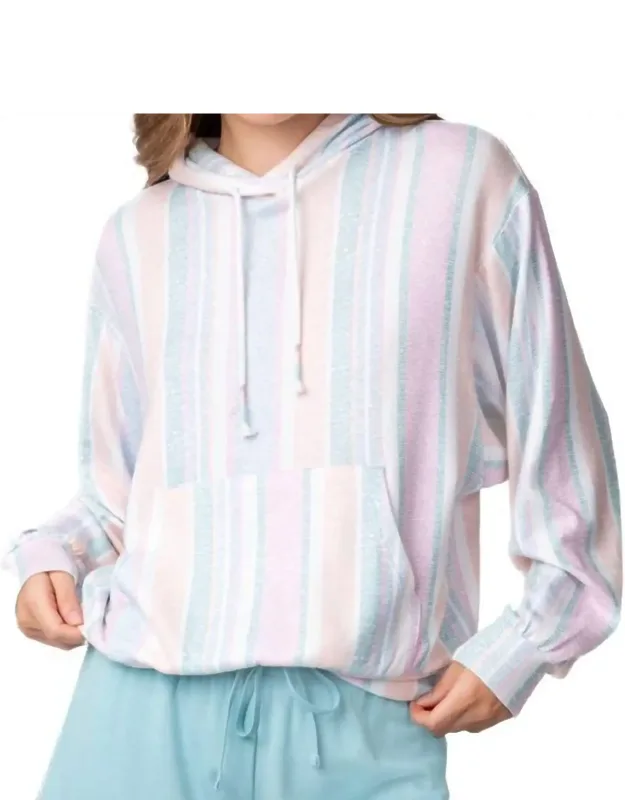 Stripe Baja Babe Hoodie