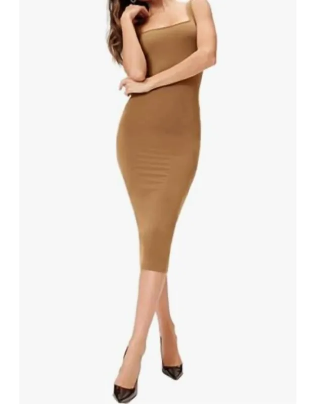 Scoop Neck Midi Dress