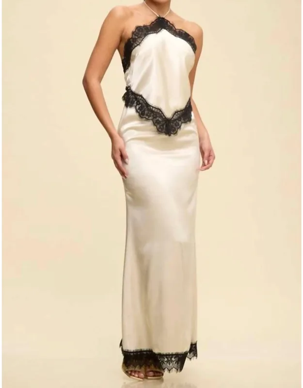Halter Lace Maxi Dress