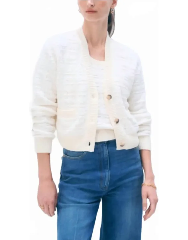 Textured Boucle Cardigan Top