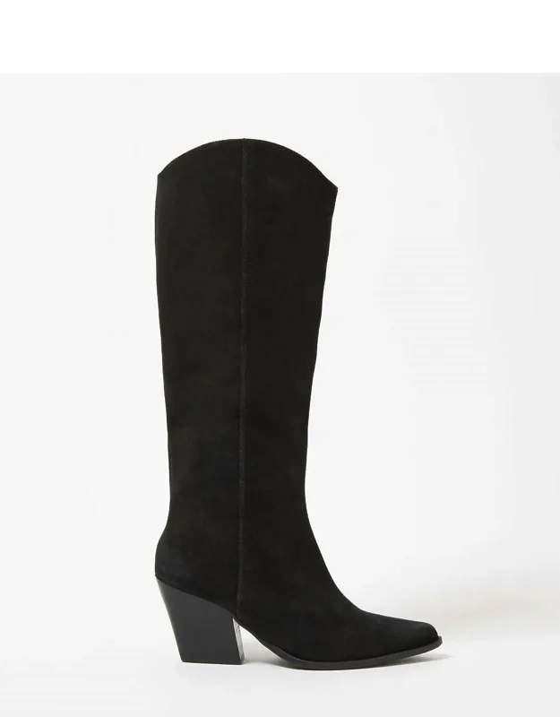 Pointed Toe Western High Boots
