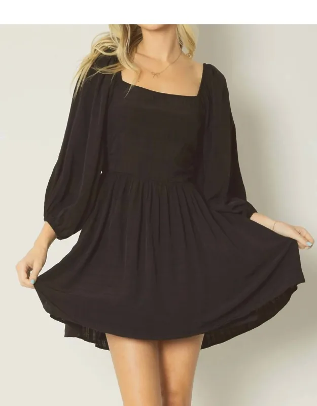 Self Tie Closure Mini Dress