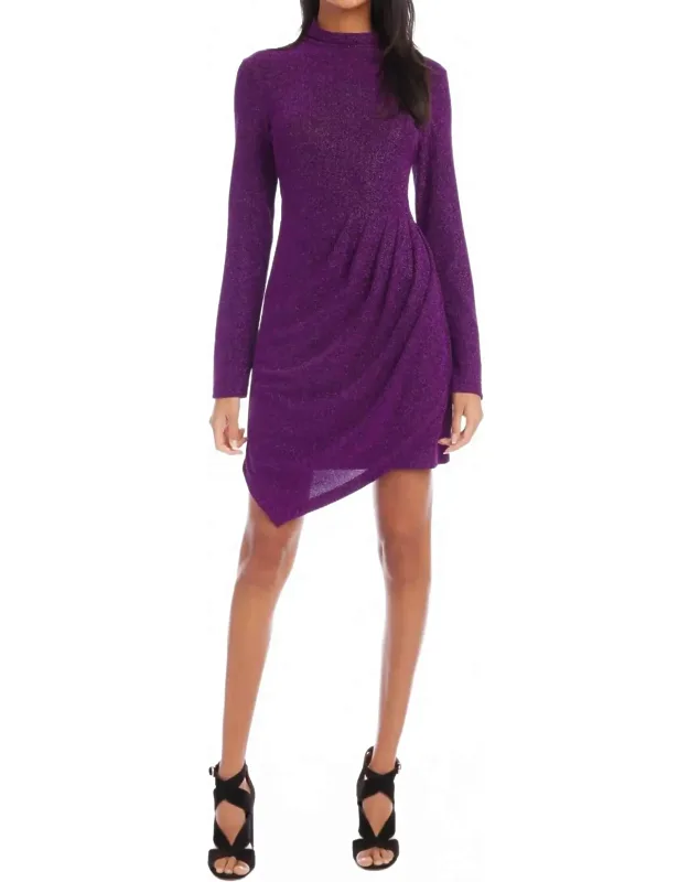 Asymmetric Drape Front Dress