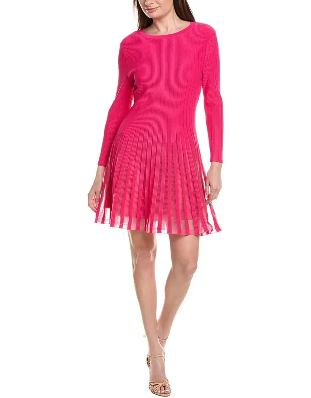 Sheer Godet Mini Dress