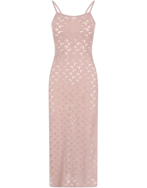 Muted Crescent Moon Bodycon Midi Dress