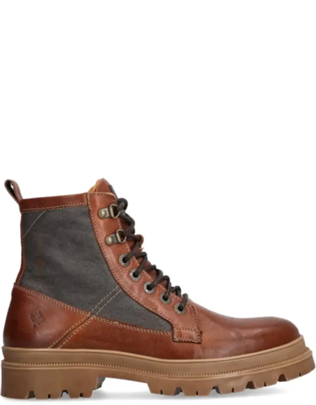 Mount Hektor Leather Fabric Lace Boots