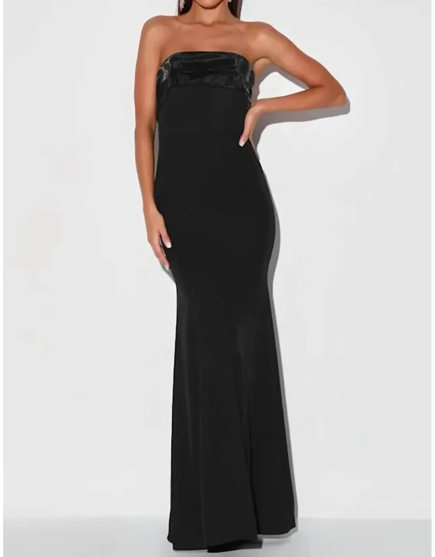 Brilliantly Bold Strapless Mermaid Maxi Dress