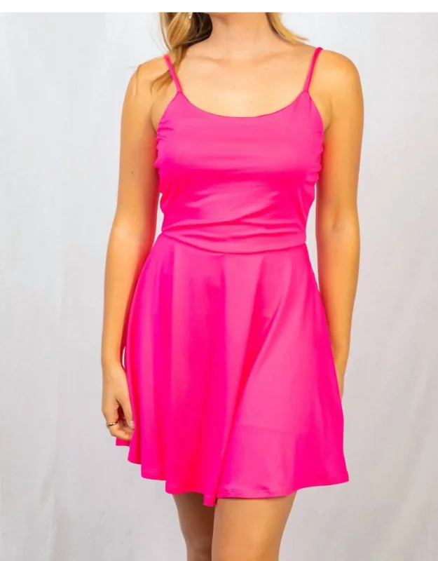 Spaghetti Strap Dress With Shorts