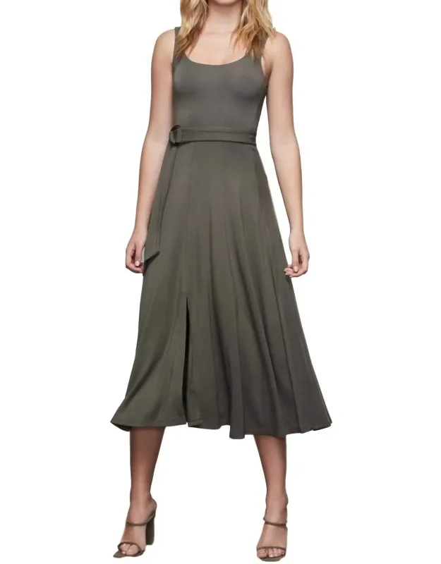 Belted Swing Tank Dress