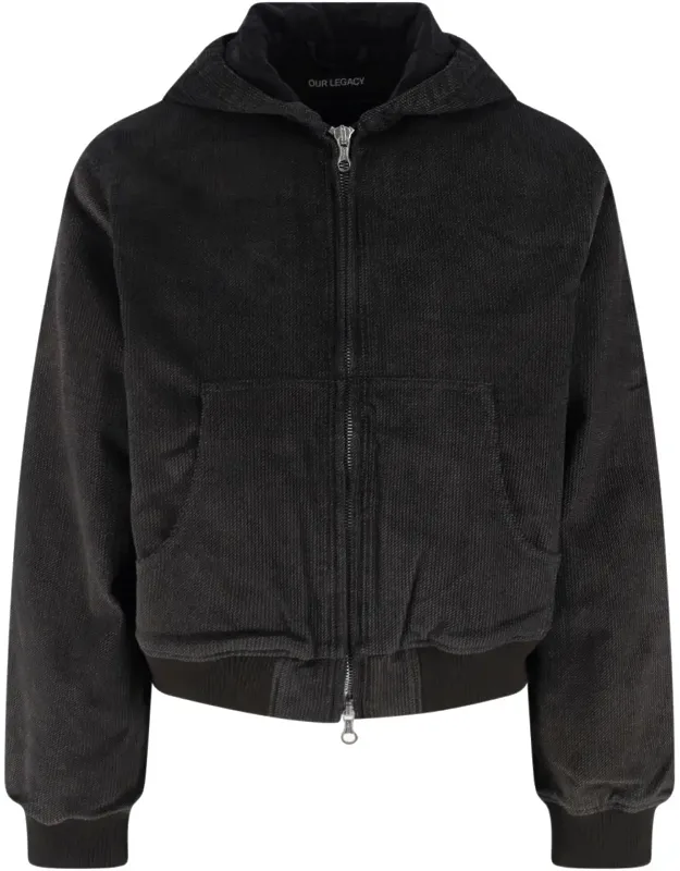 Cropped Textured Corduroy Jacket