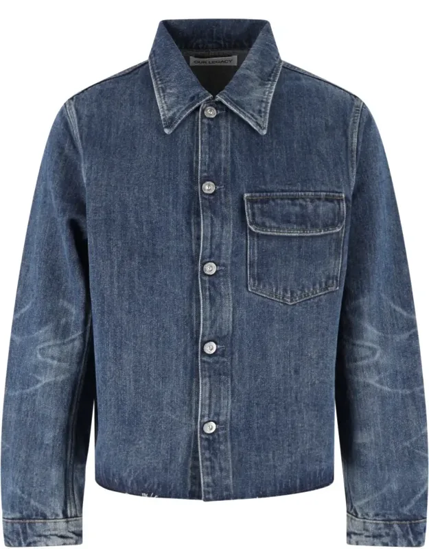Faded Cropped Denim Jacket