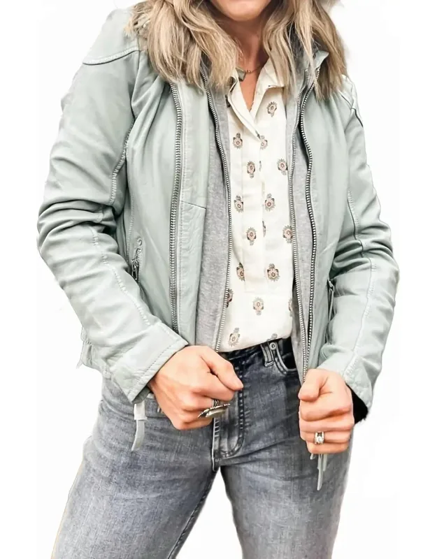 Hooded Lamb Skin Jacket