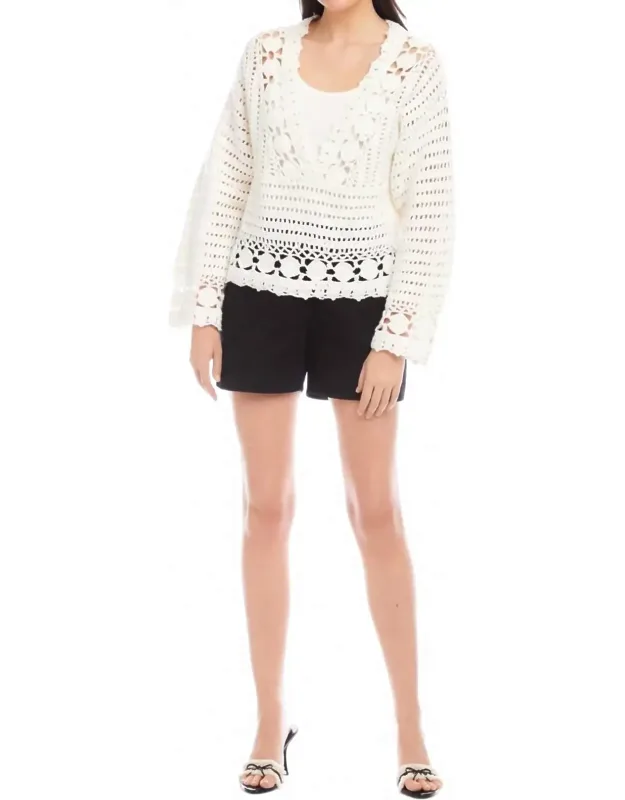 Nila Hand Crochet Pullover Sweater
