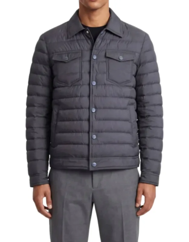 Quilted Denim Casual Jacket