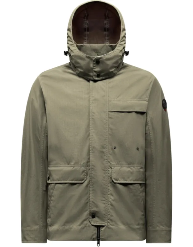 Structured Hooded Flap Pocket Jacket