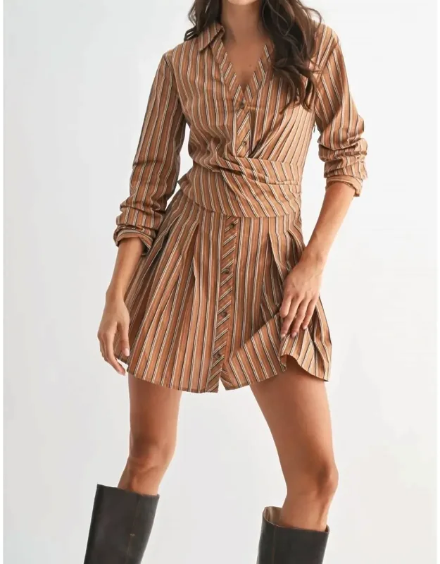 Stripe Collared Dress