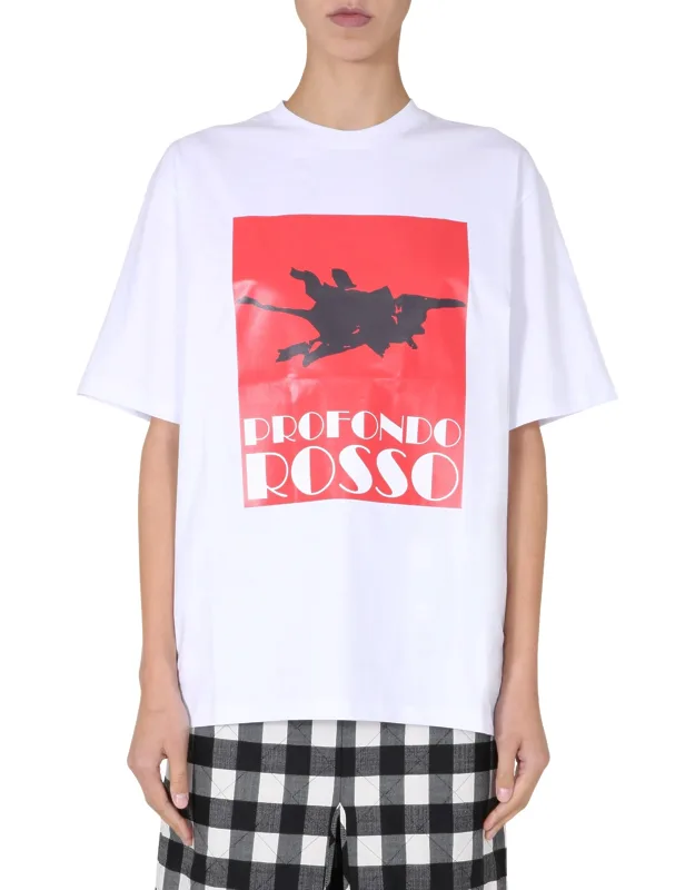 Msgm Crew Neck T-shirt Short Sleeves Printed Front