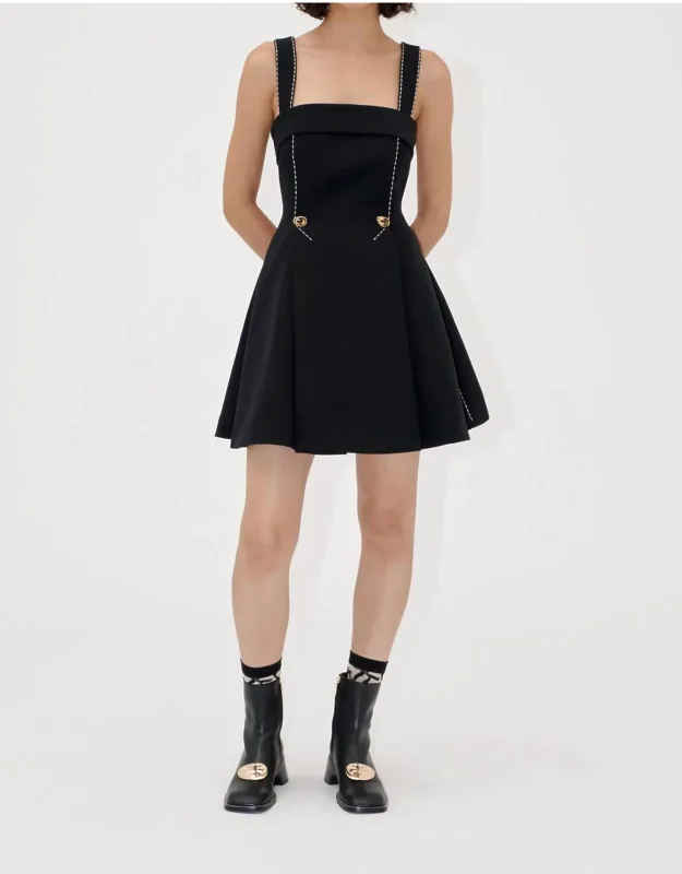 Sleeveless Square Neck Mini Dress