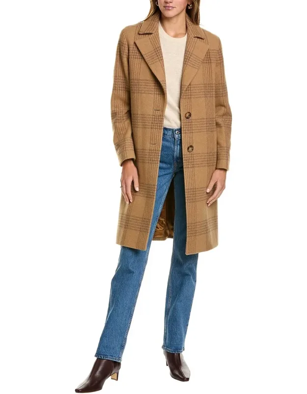 Long Wool-blend Trench Coat