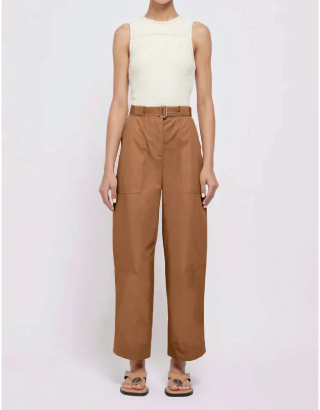 Belted Cropped Pants
