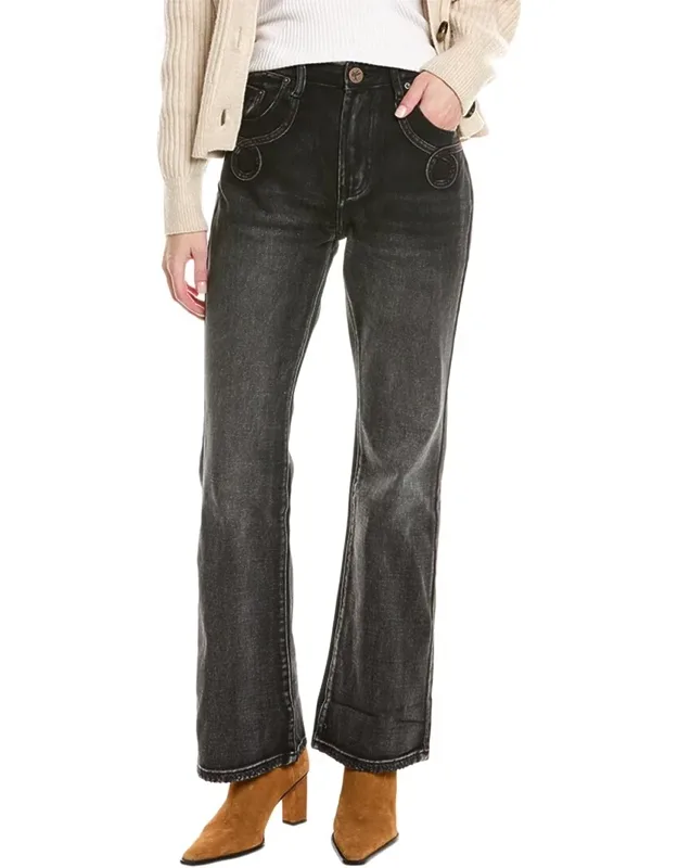 Charlie Faded Black Slim Bootcut Jeans