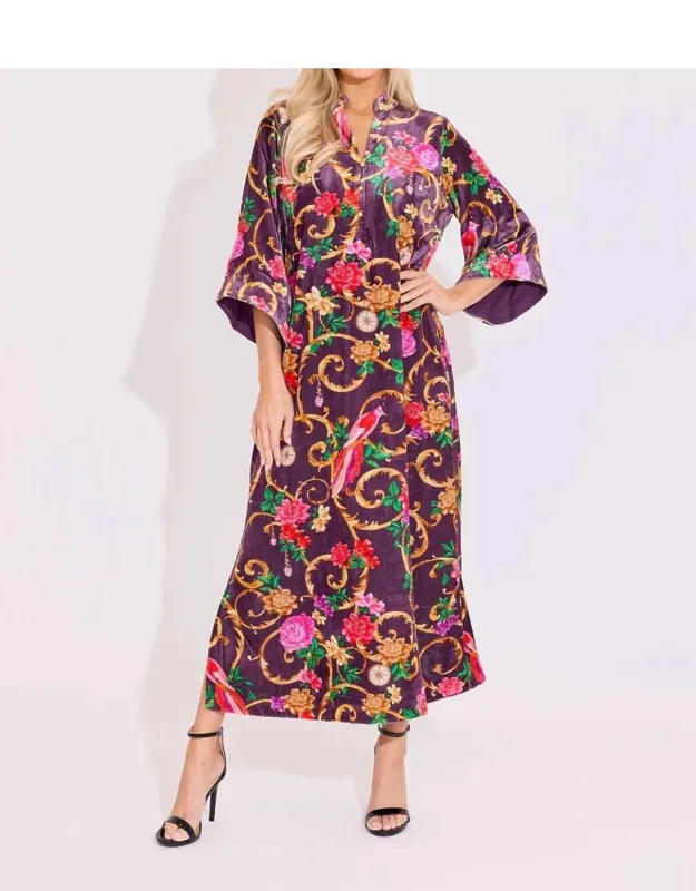 Jerry Midi Dress With Long Sleeves And A-line Silhouette