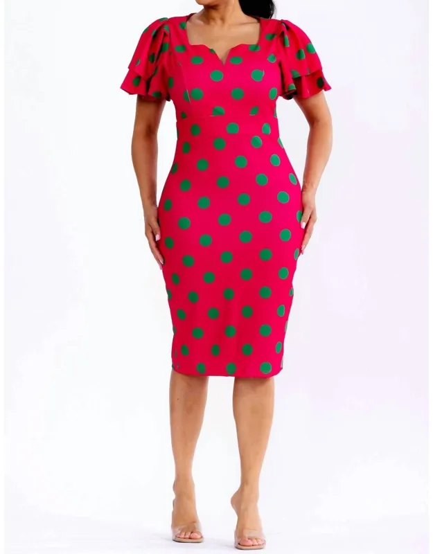 Polka Dot Midi Dress