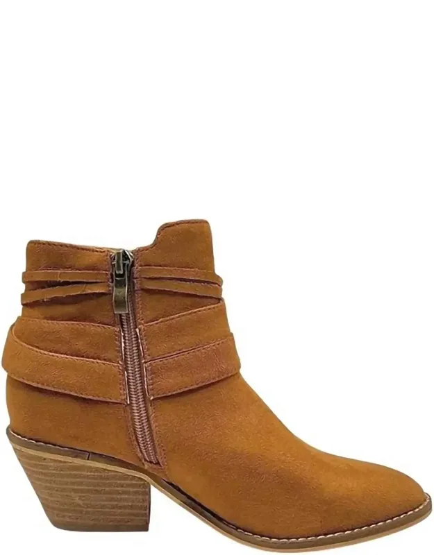Top Knot Faux Suede Ankle Boots
