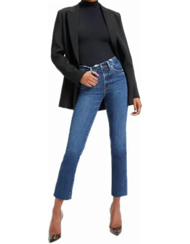 Straight Split Pocket Jeans