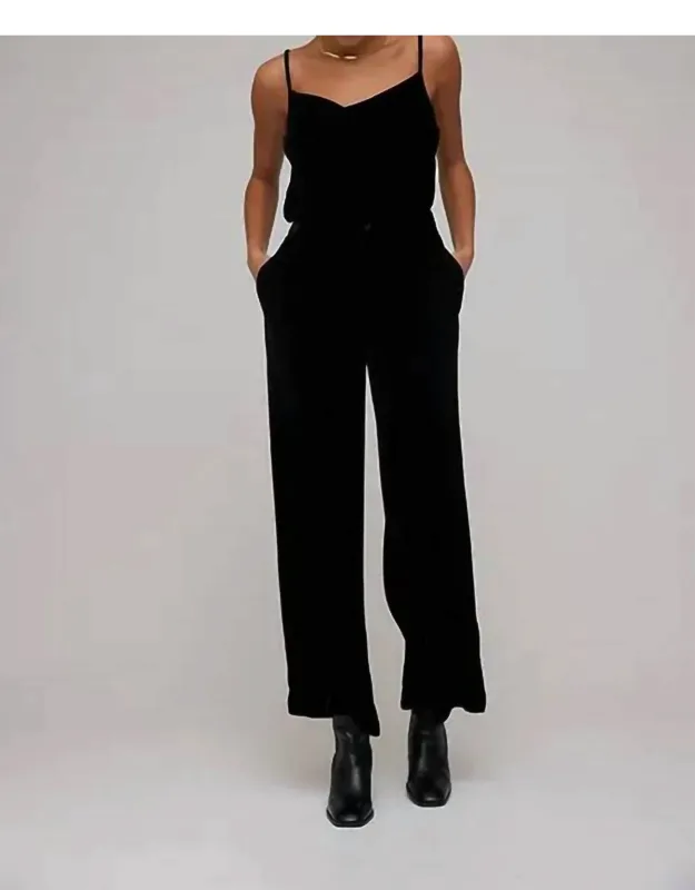Velvet Wide Leg Trousers