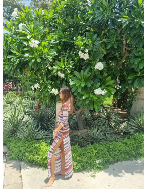 Knit Stripes Maxi Dress