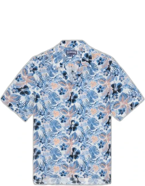 Viscose Bowling Shirt Island Flowers