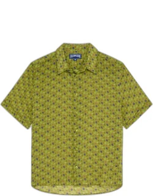 Ramie Bowling Shirt Micro Ronde Des Tortues