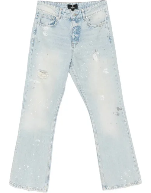 Paint-splatter Distressed Jeans