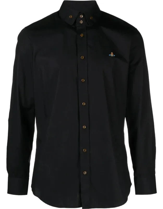 Orb-embroidered Poplin Shirt
