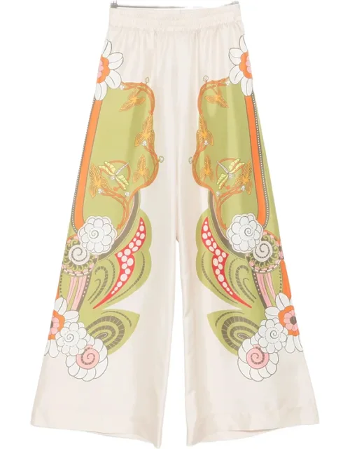 Graphic-print Palazzo Pants