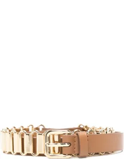 Leather And Metal Belt