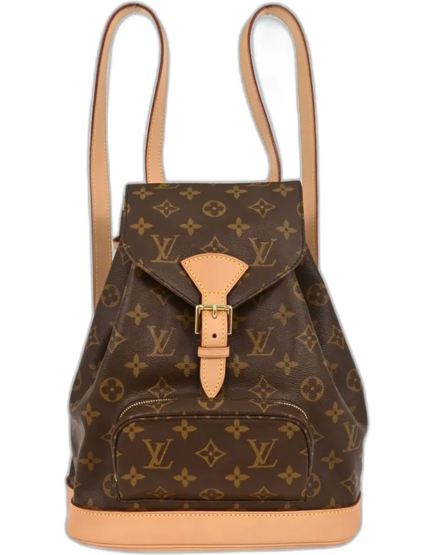 Montsouris Mm Backpack With Gold Tone Hardware And Adjustable Straps