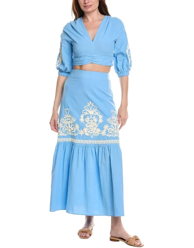 2pc Lace Top & Maxi Skirt Set