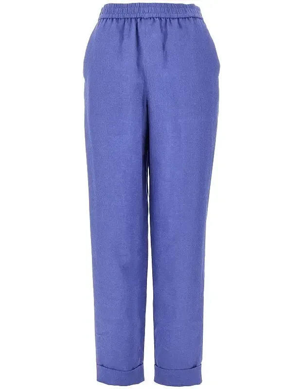 Linen Pants With Elasticated Waist