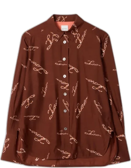 'love' Print Shirt