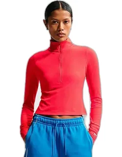 Sportswear Chill Knit Quarter-zip Long-sleeve Ribbed Top