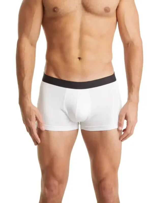 Underwear Stretch Elastic Waist Boxer Trunks