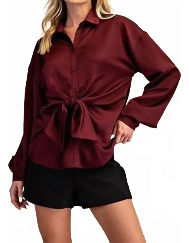 Midnight Tie Detail Top